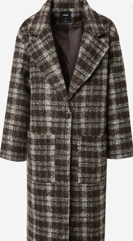 Cotton On Plaid One Button‎ Coat Size XL